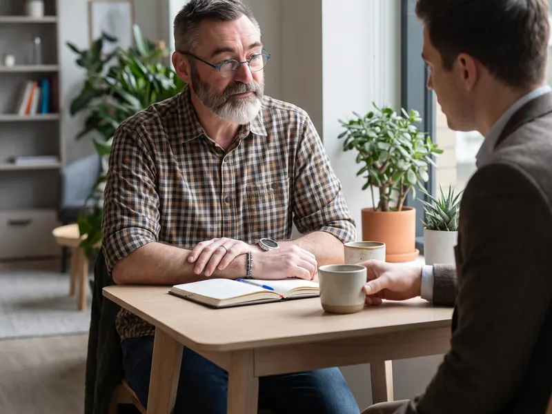 Séance de coaching individuel autour d’une table